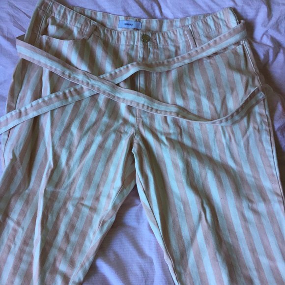 Pink and White Stripped Pants NWOT - Picture 7 of 9